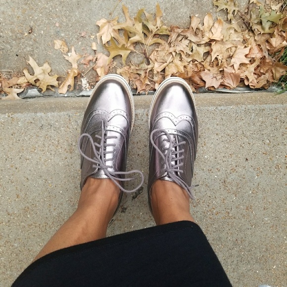 Gun Metal Oxfords - Picture 2 of 3