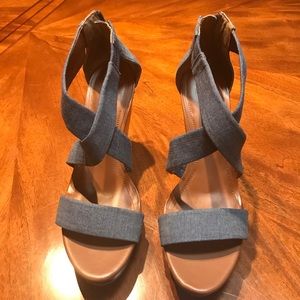 WHBM strap jean wedges...NWOT