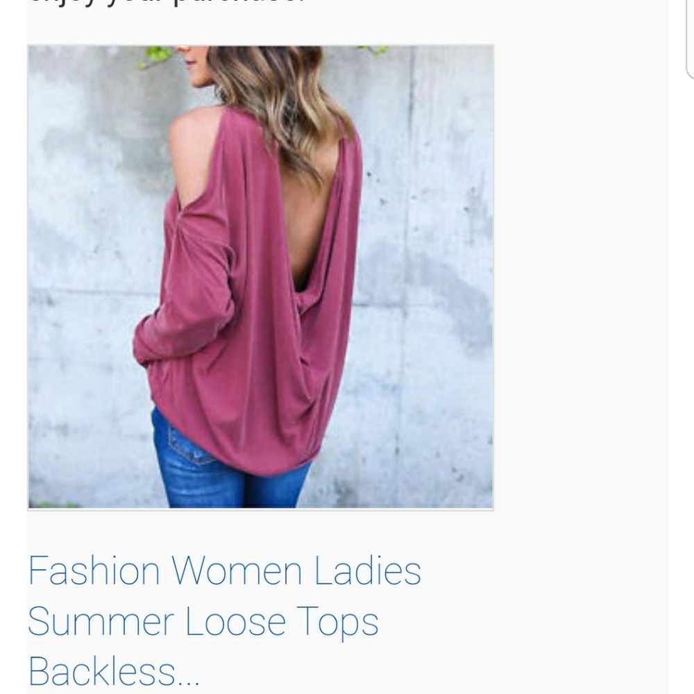 New backless shirt
