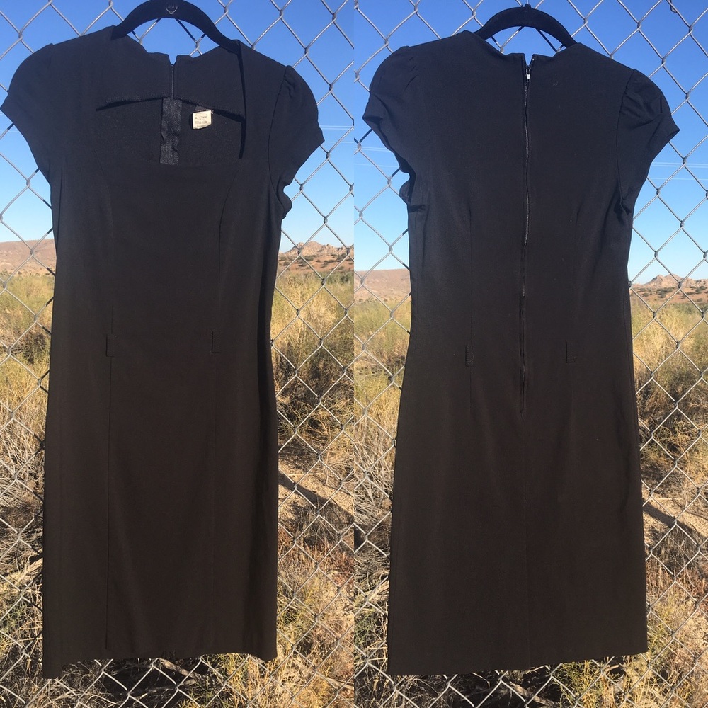 Form Fitting Black Wiggle Dress