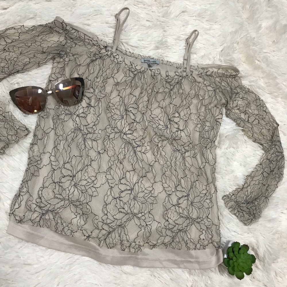 Charlotte Russe Lace off-shoulder top