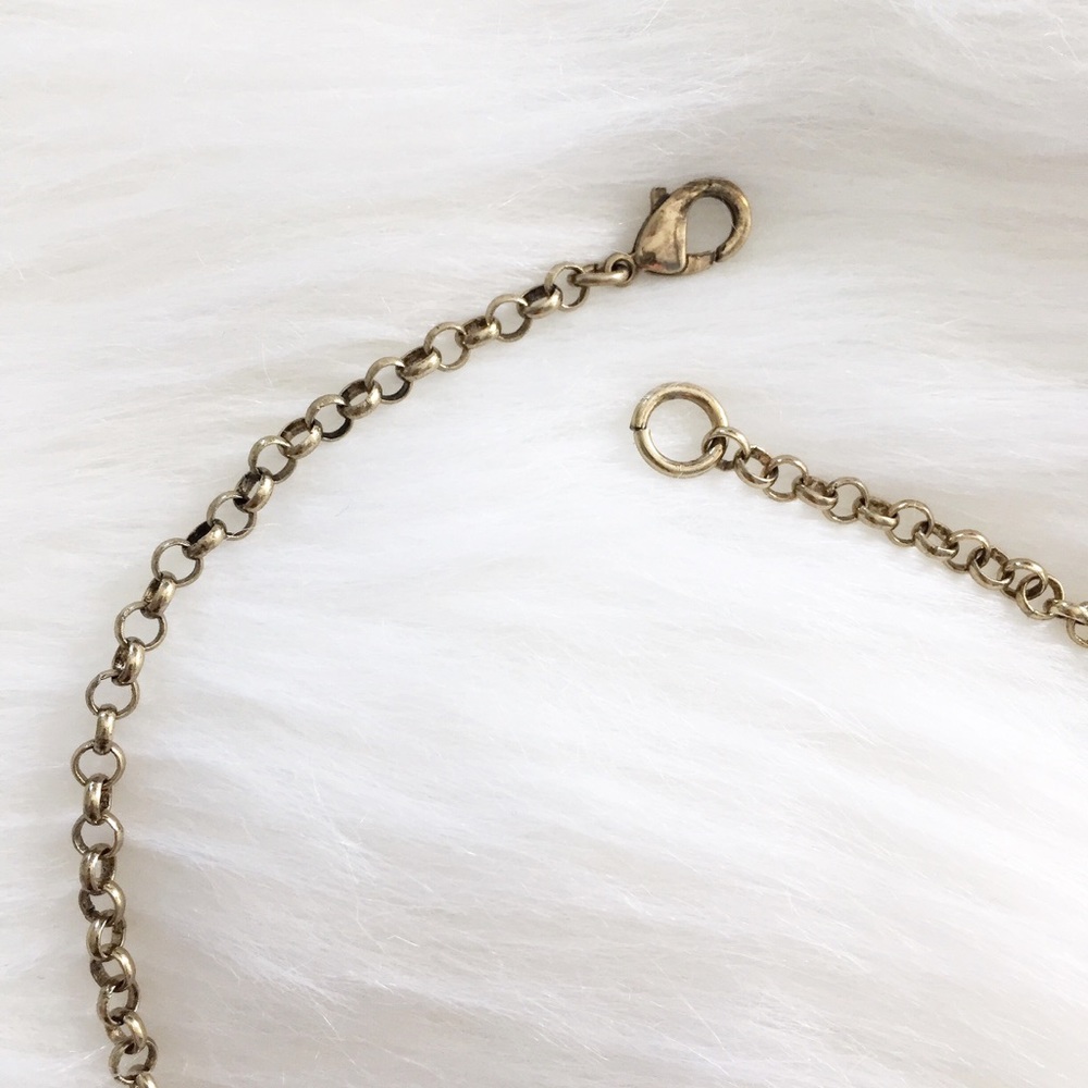 "Ivy" Necklace || Mint & Clear Crystal Statement - Picture 6 of 9