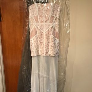 BCBG lace and chiffon gown