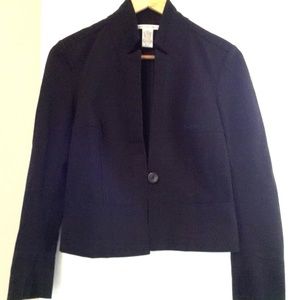 DIANE VON FURSTENBERG BLACK KNIT TAILORED JACKET DIANE VON FURSTENBERG BLACK KNIT TAILORED JACKET