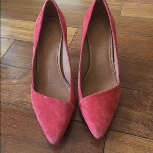 Madewell Red D'orsay heels