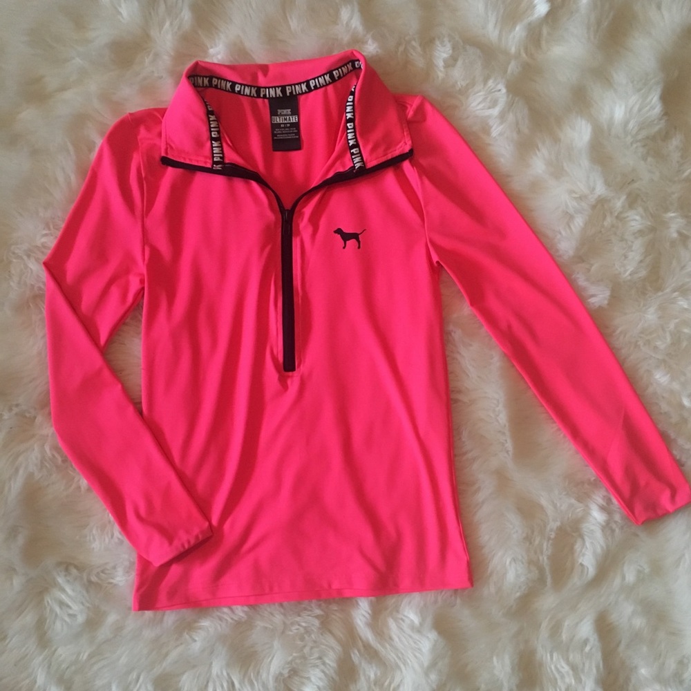 Pink Victoria's Secret half zip pullover