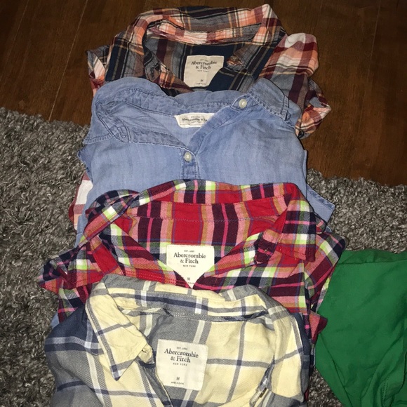 Abercrombie flannels & denim Button up - Picture 1 of 5