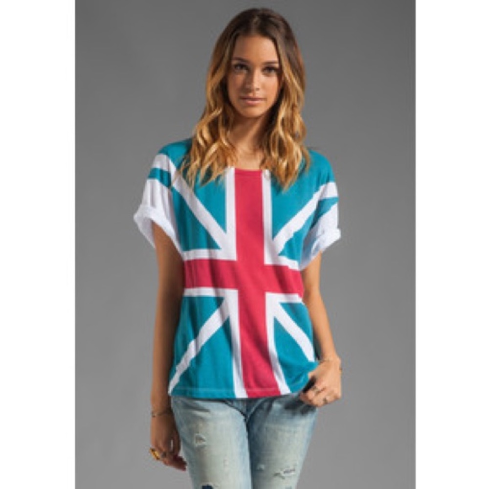 Wildfox Union Jack Oversized Tee