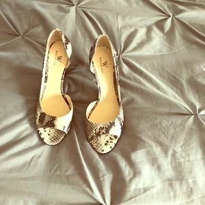 Snakeskin colored heels