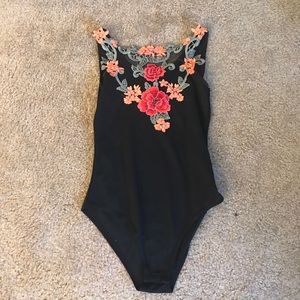 Embroidered Bodysuit