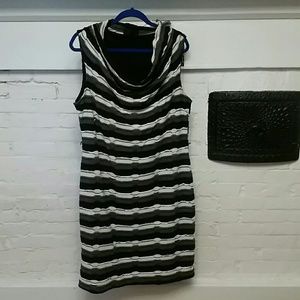 Striped knee length Dana Buchman dress