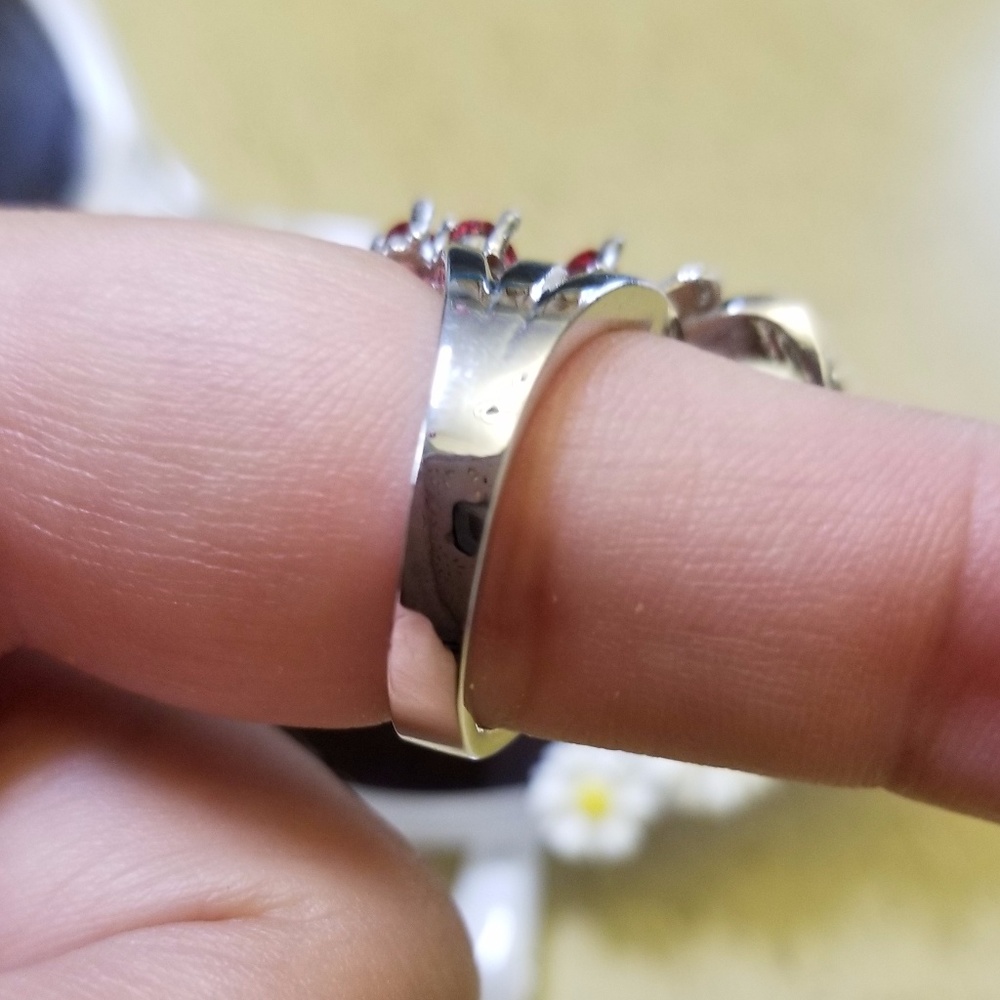 18k Swarovski flower 8 ring - Picture 6 of 8