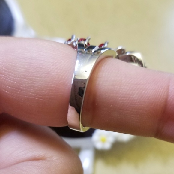 18k Swarovski flower 8 ring - Picture 6 of 8