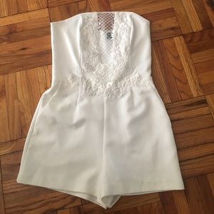 Intermix white jumper with lace