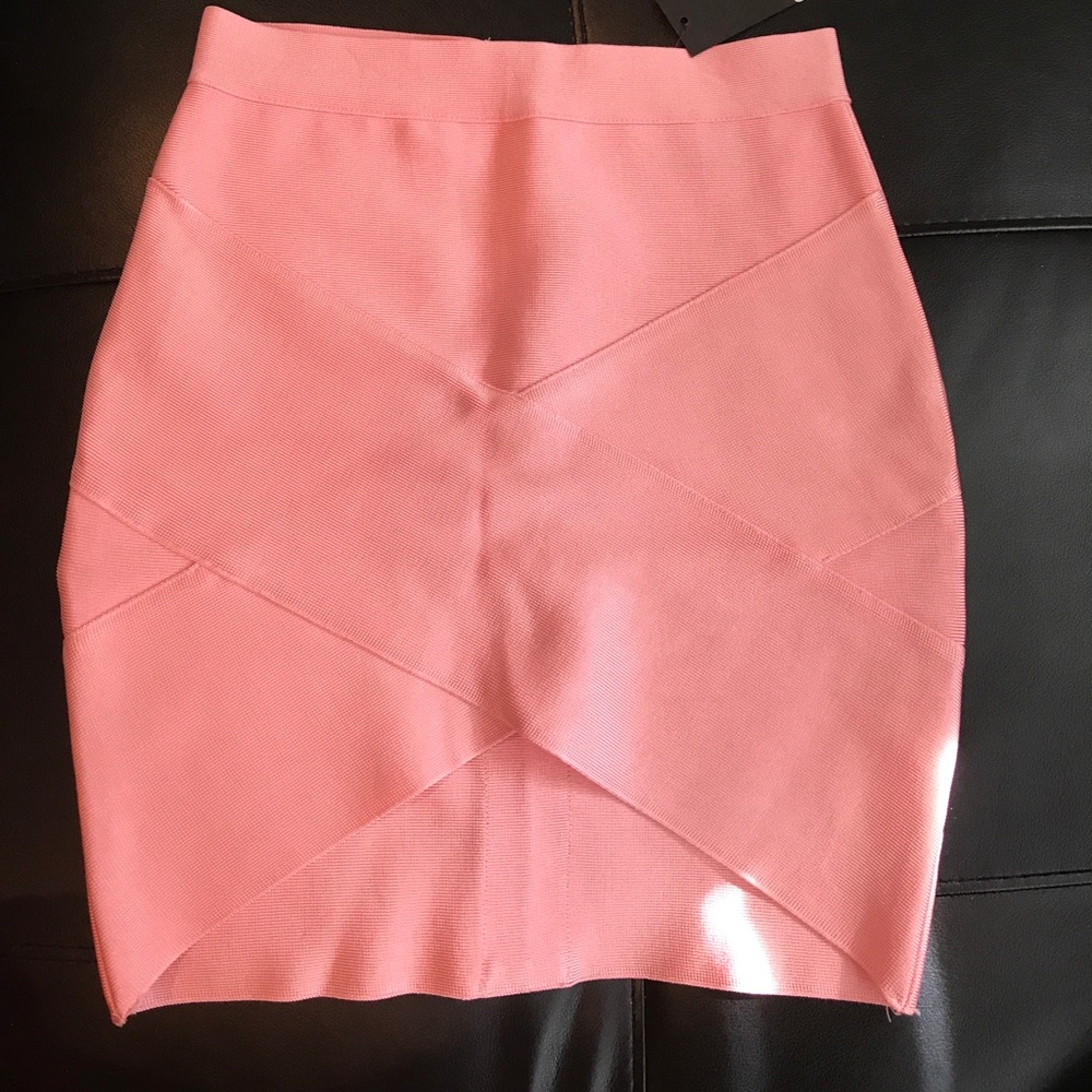 Hot Miami styles pink mini bandage skirt NWT