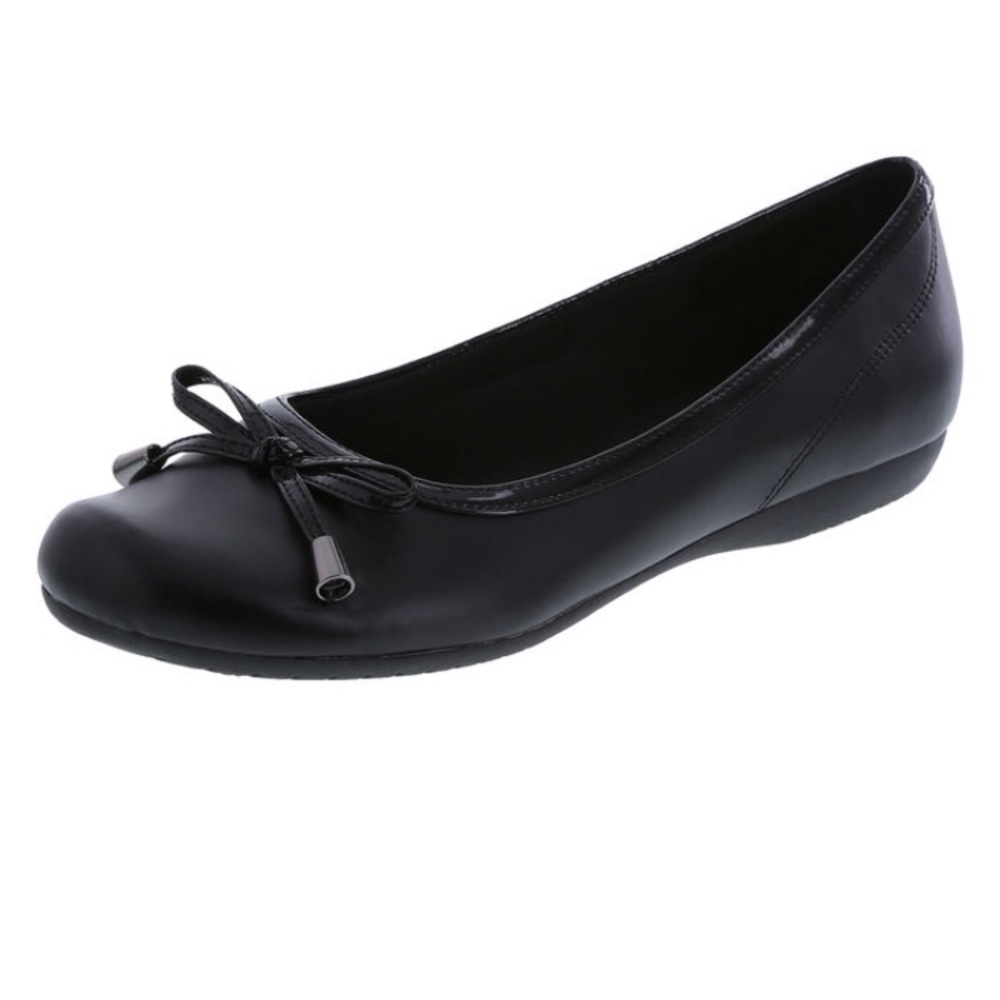 WOMEN'S SLIP RESISTANT SAMANTHA BOW FLAT 7.5