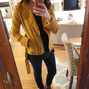 Tulle mustard yellow blazer