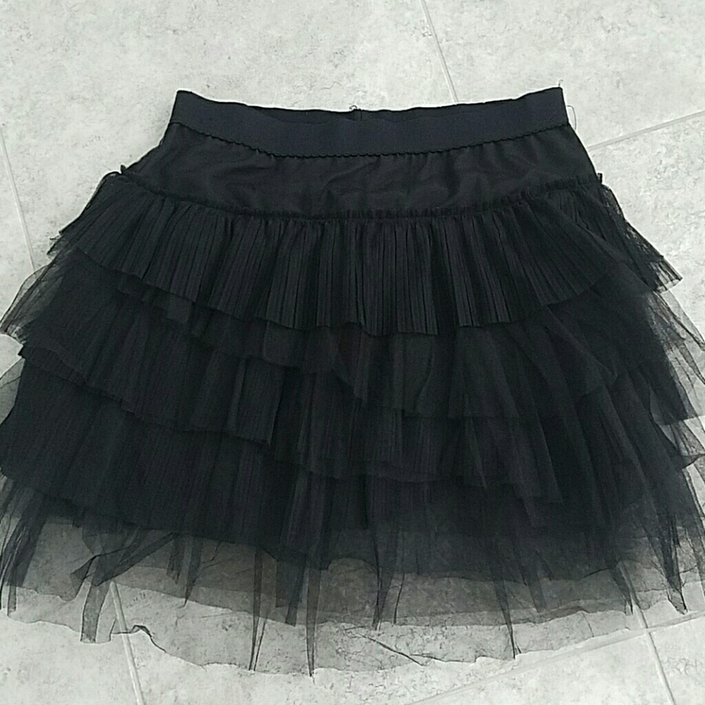 Bcbg mesh layered skirt