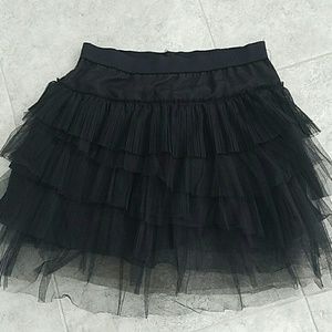 Bcbg mesh layered skirt