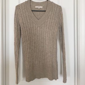 Loft small maternity gold sweater