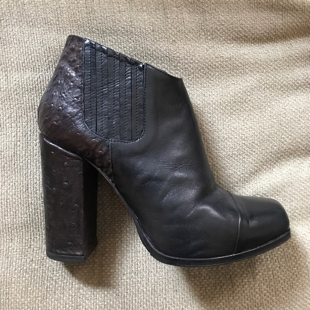 Beau Coops Black Leather Booties