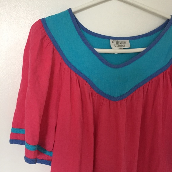 Festive tiered vintage cotton dress - Picture 2 of 2