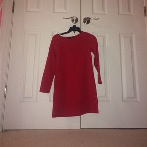 A pretty red dress that would be great for church.