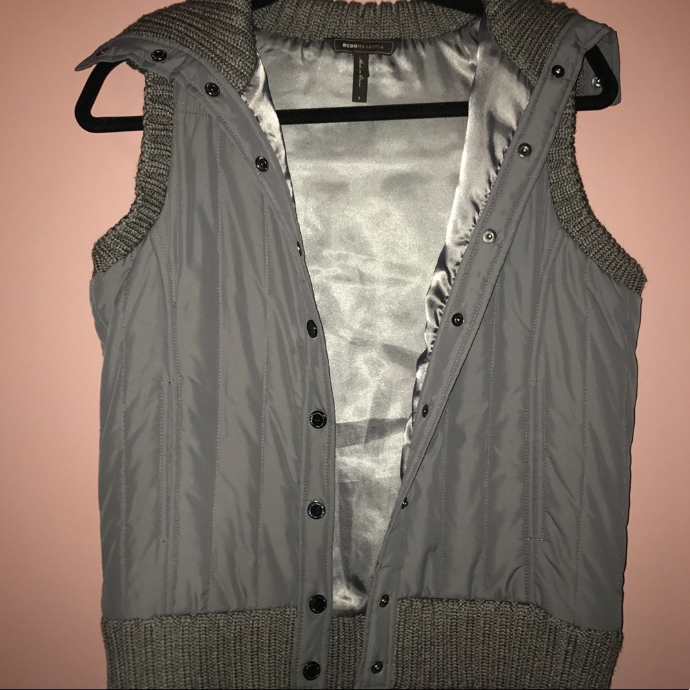 BCBGMAXAZARIA Grey Vest