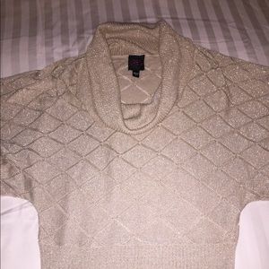Bebe gold shimmer kimono sweater Sm cowlneck