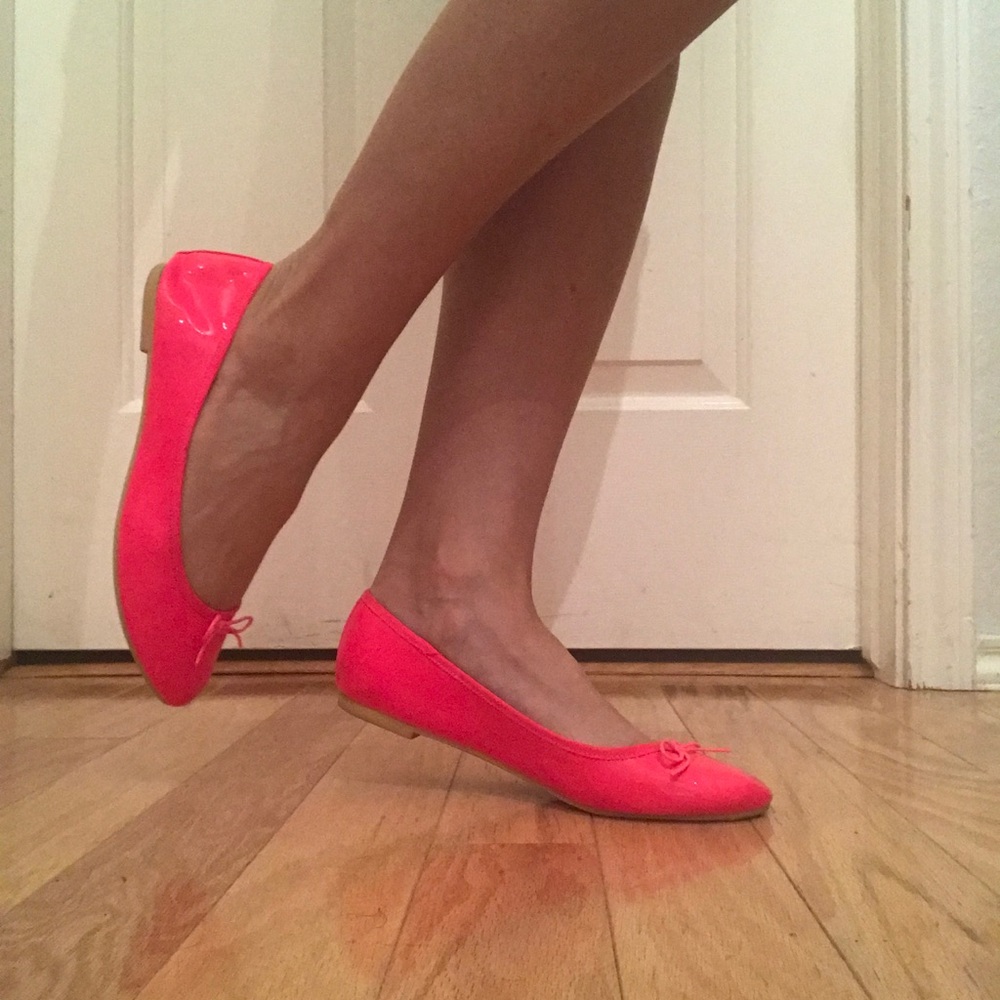Hot pink ballet flats size 7