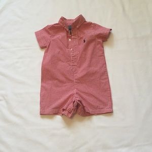 Baby boy snap bottom romper
