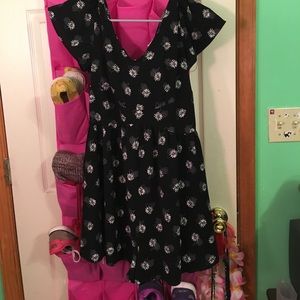 Black and White Floral Romper