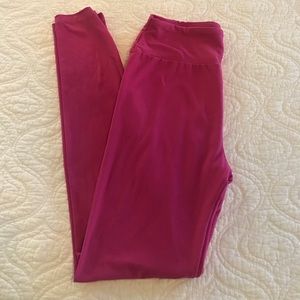 LulaRoe OS Hot Pink Leggings