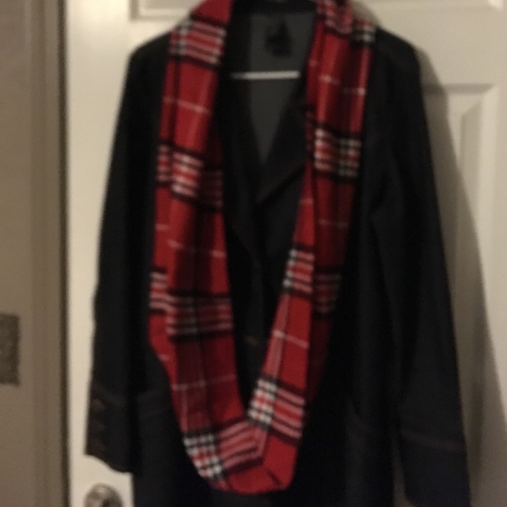 Plaid infinity scarf