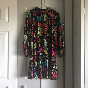 Trina Turk silk floral printed dress