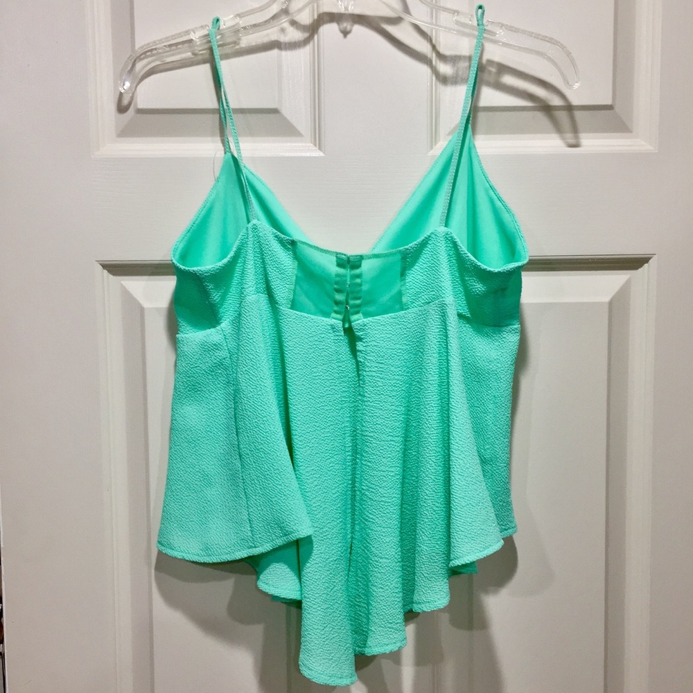 Zara Green Flutter Top - image 2