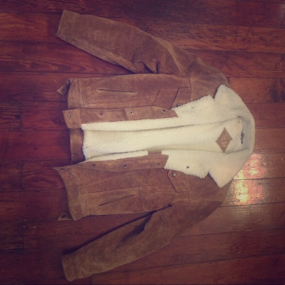 Vintage 1970’s suede and sheeps wool coat