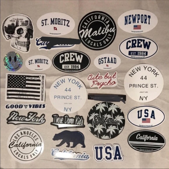 Brandy Melville sticker & decal bundle 28 for $13 - Picture 2 of 3