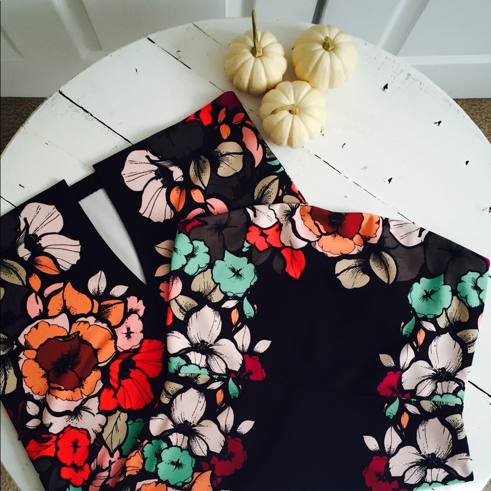 Express Floral Print Party Dress