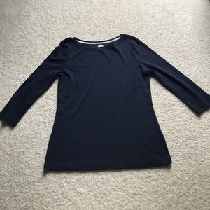 Navy blue 3 quarter length sleeves