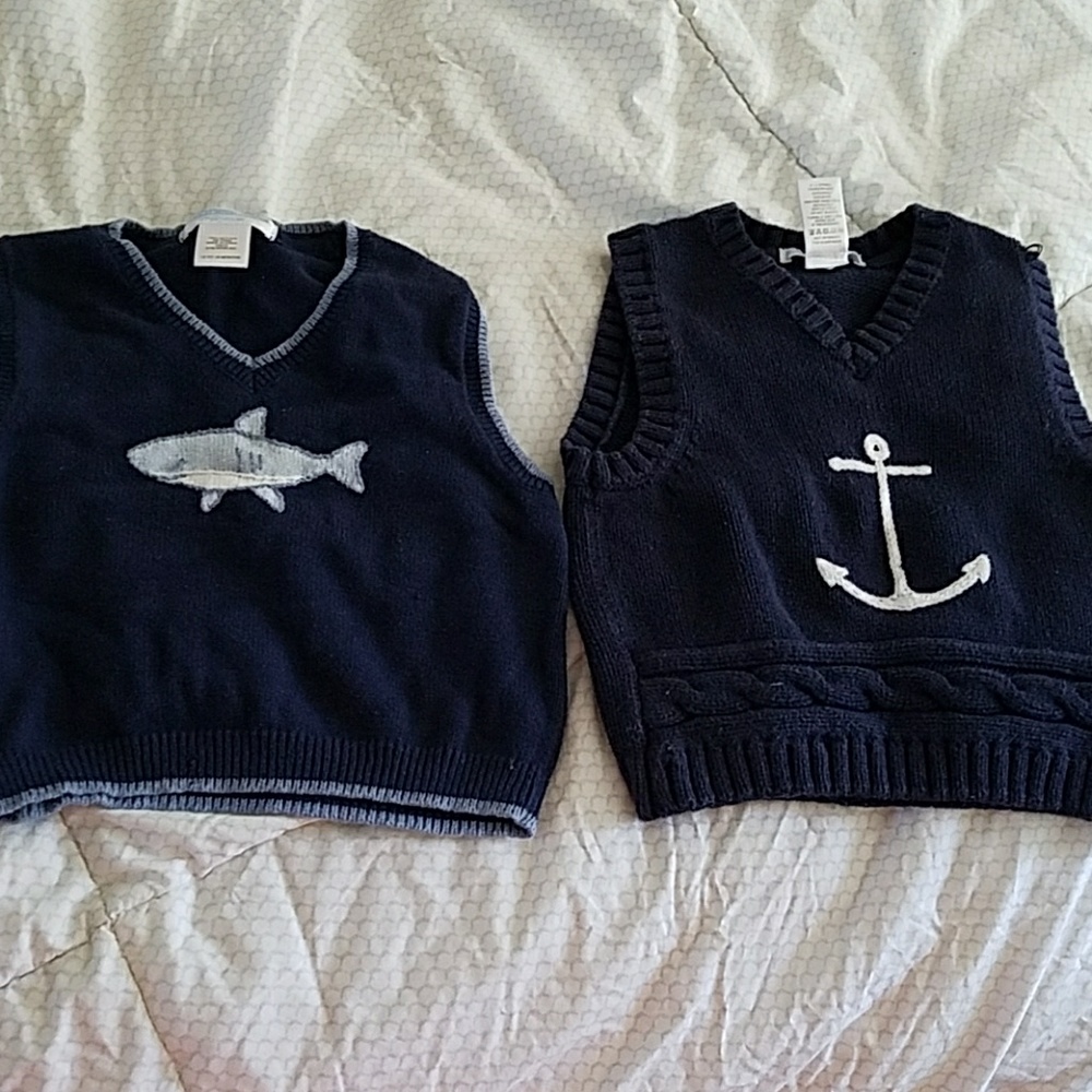 JANIE AND JACK Nautical theme boy vest