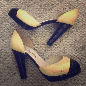 Beige Chanel Heels Size 37