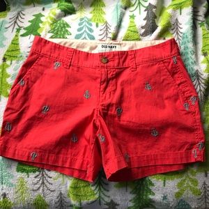 Old Navy Anchor Embroidered Chino Shorts