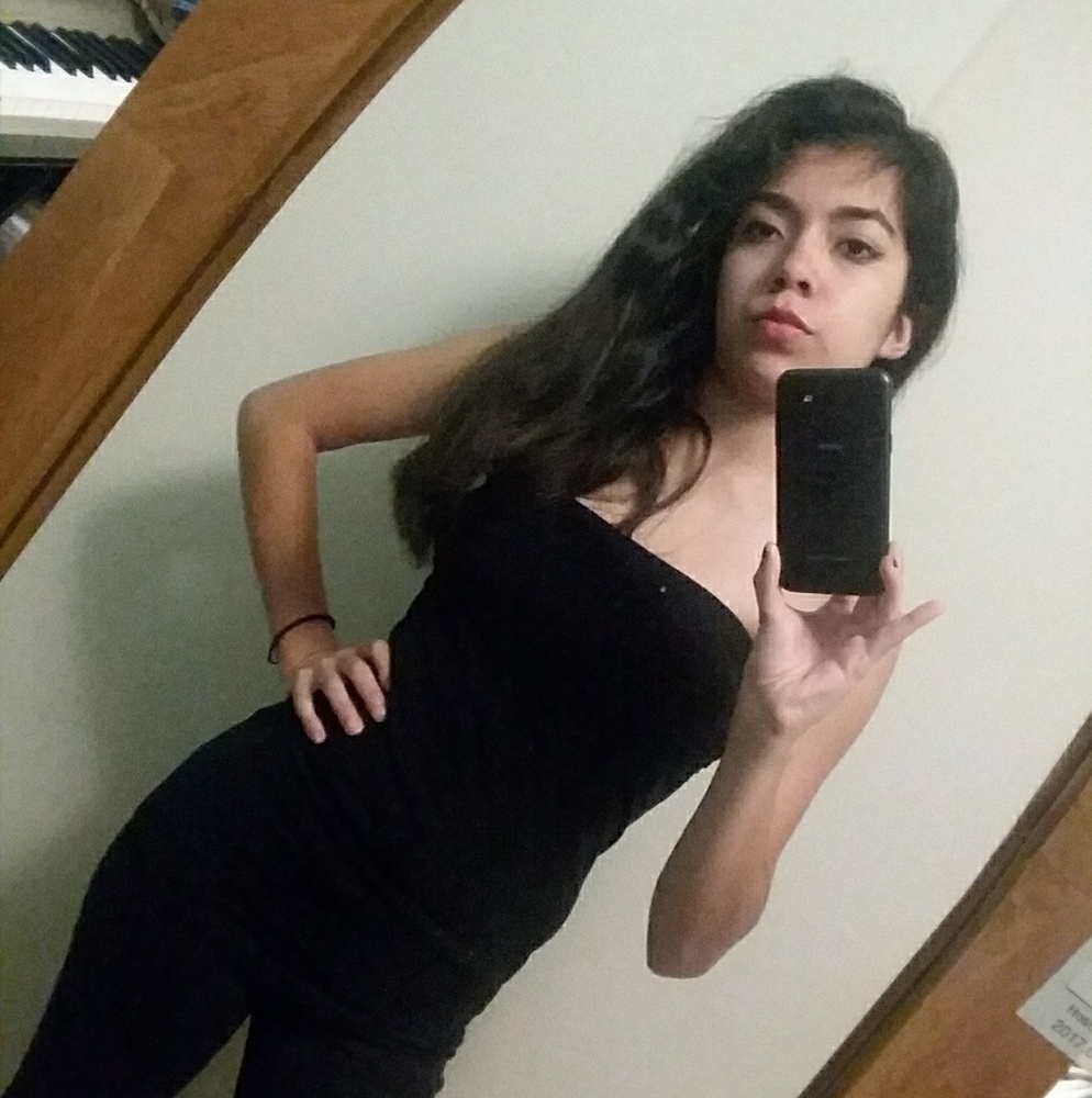 Simple solid black tube top
