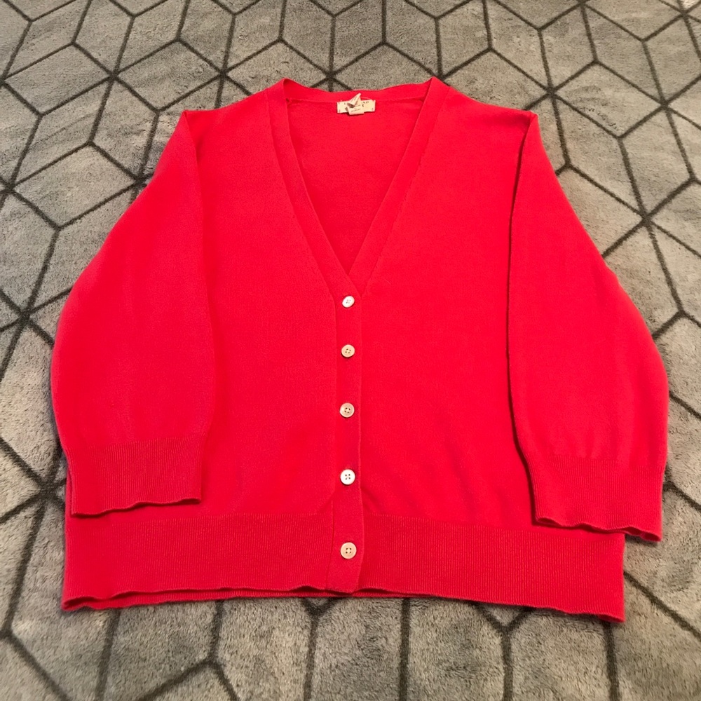 Lands’ End Pink Cardigan