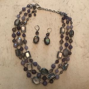 Premier Designs Shadows Necklace & Earrings