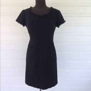 Tory Burch Black Summer Tweed dress Sz 4
