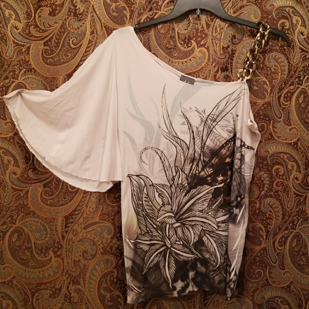 Dots One Shoulder Blouse