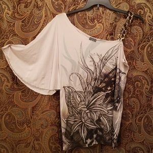 Dots One Shoulder Blouse