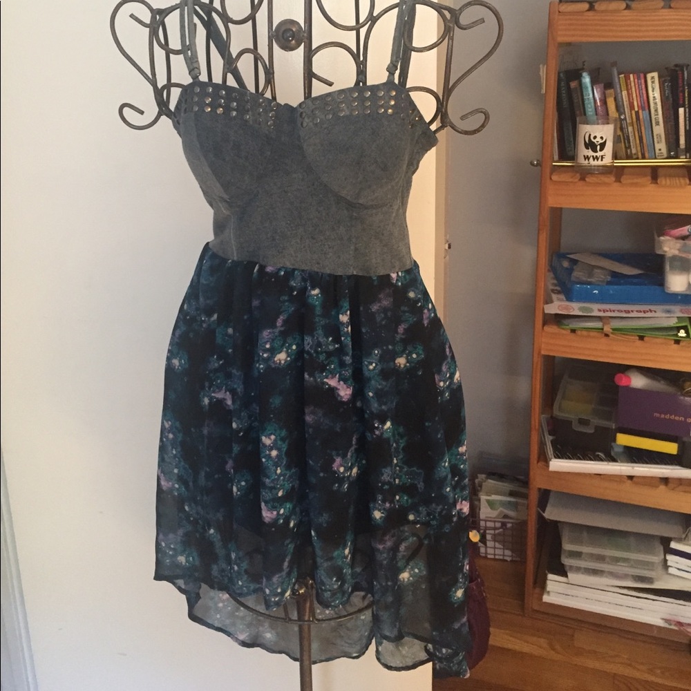 Galaxy high low dress